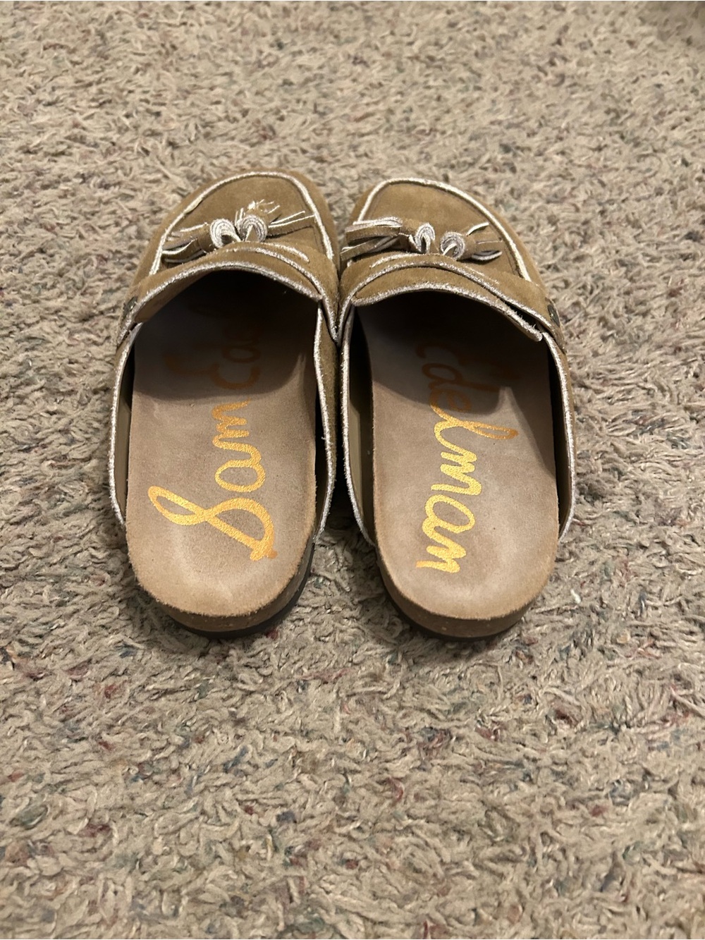 Sam Edelman Brown Suede Tassel Mule Clogs - Picture 7 of 8